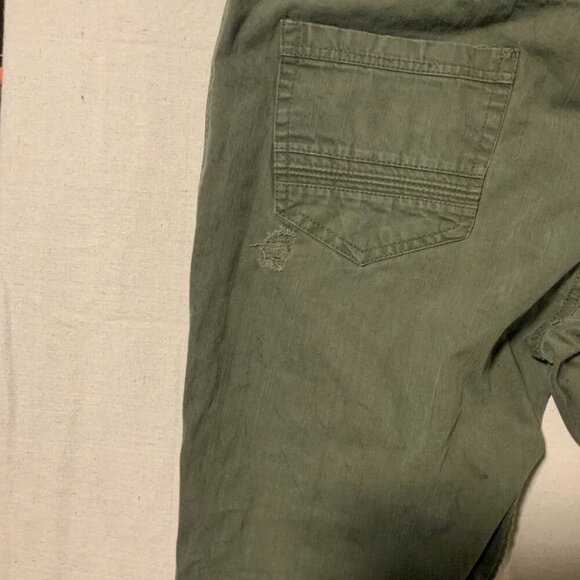 Southpole Jeans Mens 40x31 Olive Regular Fit Thrashed Destroyed (Tag:42x34) - Picture 5 of 9